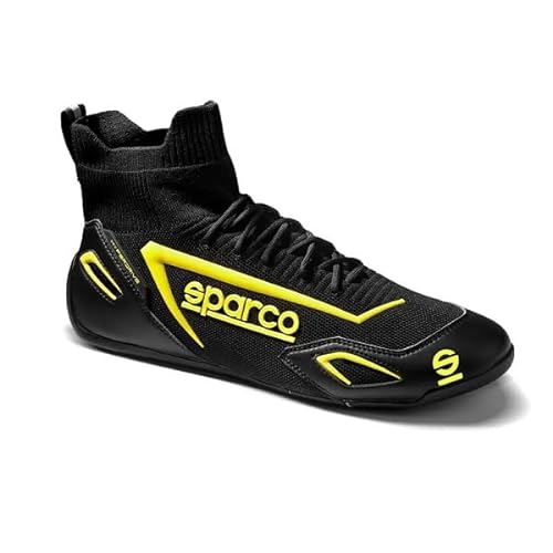 Sparco Botki HYPERDRIVE Rozmiar 45 Czarny/Żółty, Buty Unisex Dorosły, Standardowy, EU, Standardowy, 45 EU