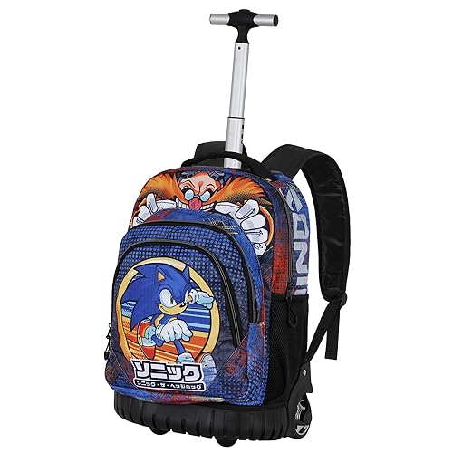 Sega-Sonic Checkpoint-Fan GTS plecak na kółkach, niebieski, NIEBIESKI, Jeden rozmiar, FAN GTS plecak na kółkach Checkpoint