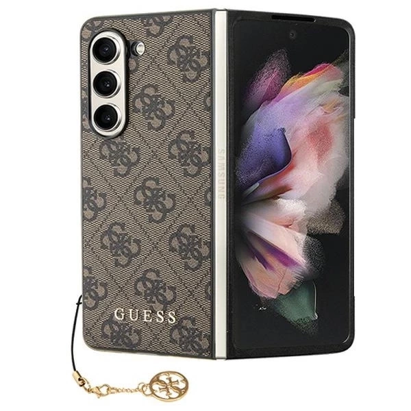 Guess GUHCZFD5GF4GBR F946 Z Fold5 brązowy/brown hardcase 4G Charms Collection