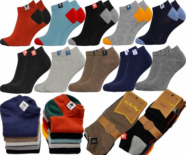 ﻿10-PAK STOPKI męskie COTTON Skarpetki BAWEŁNIANE