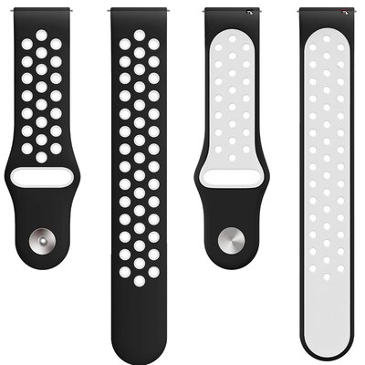 Pasek BELINE Sport Silicone szerokość 22mm Czarno-biały