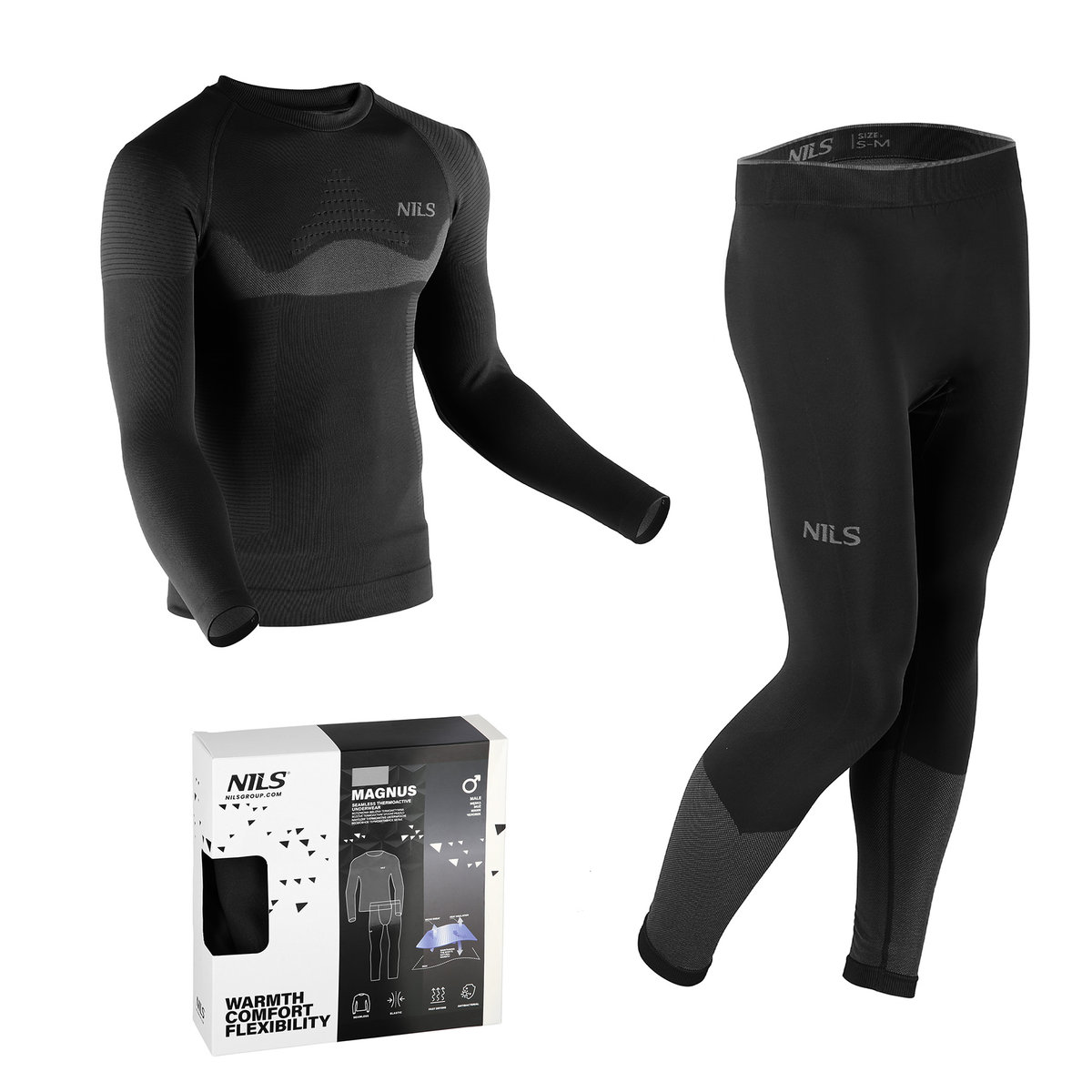 Bielizna termoaktywna NILS Magnus BTZ0464 (XXL/XXXL) Czarny