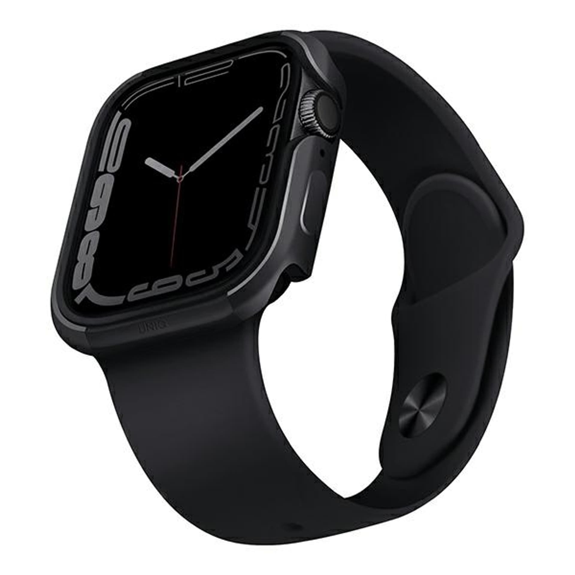 Etui UNIQ Valencia do Apple Watch 44/45mm Grafitowy UNIQ-45MM-VALGRP