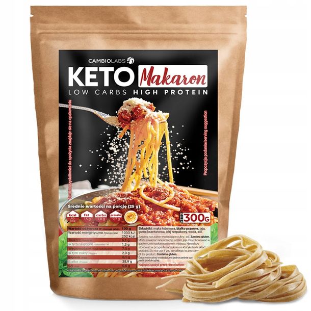 ﻿MAKARON KETO Spaghetti nitki do rosołu BIAŁKOWY PROTEINOWY CambioLabs DIETA