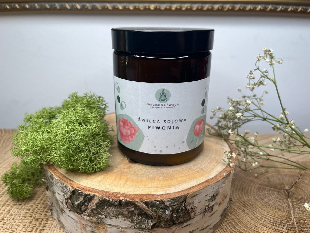 Piwonia Świeca Sojowa 180 ml