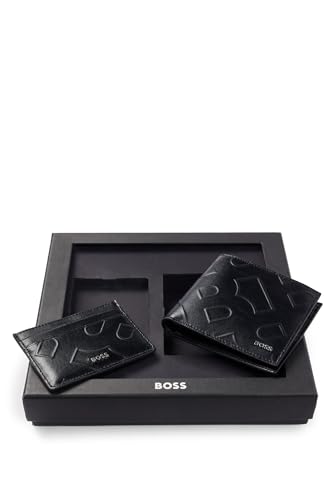 BOSS Męski GBBM_8cc_Card_case Gift_Set, czarny, czarny, jeden rozmiar