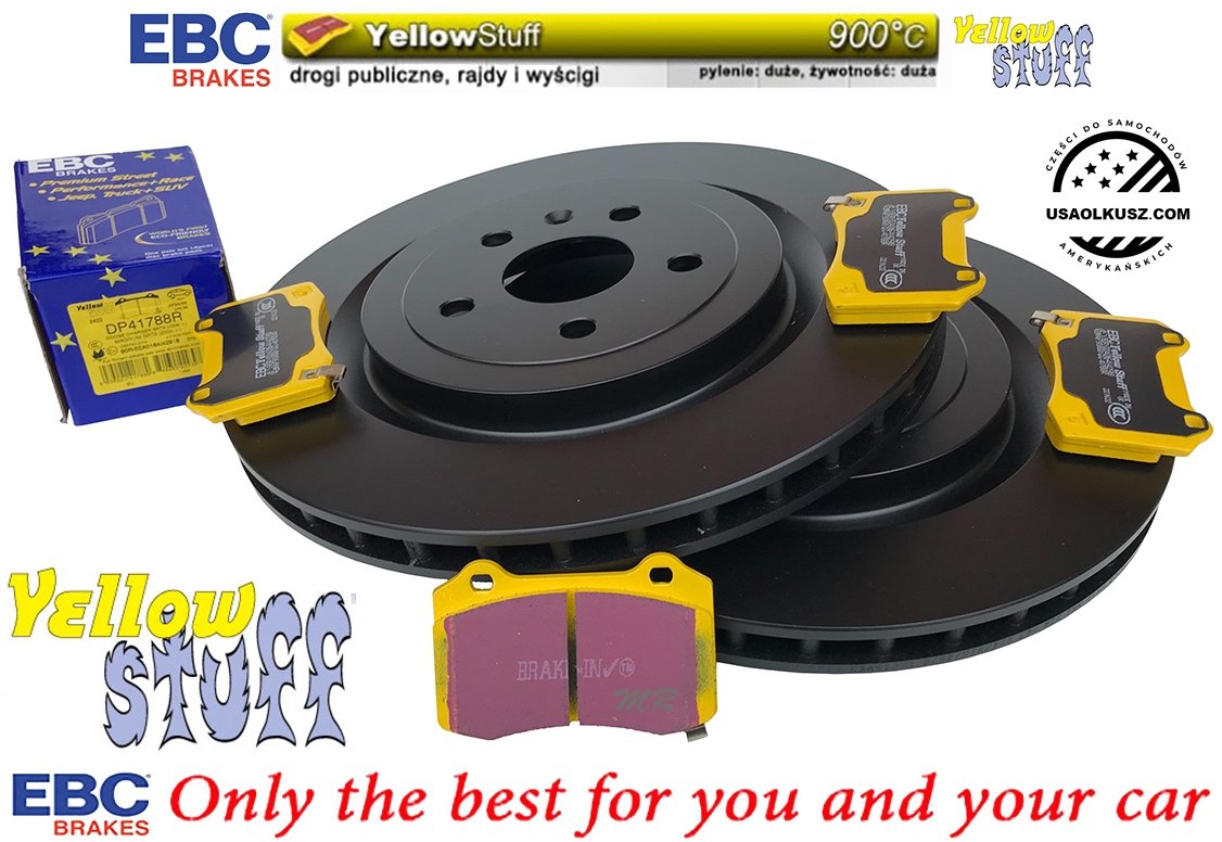 Tylne klocki YellowStuff + tarcze hamulcowe 365mm EBC seria Premium Chevrolet Camaro 6,2 V8