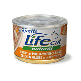 Life Pet Care Karma dla kota kurczak biała ryba Puszka 150G