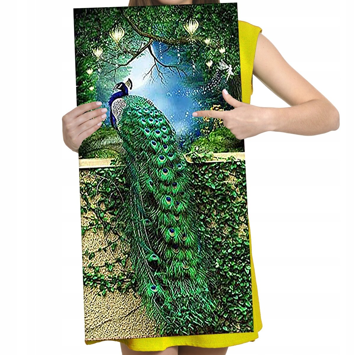 Haft Diamentowy Diamond Painting,DIAMENTOWY MALARZ,Obraz DIY 5D,Mozaika Diamentowa 40x80, Paw