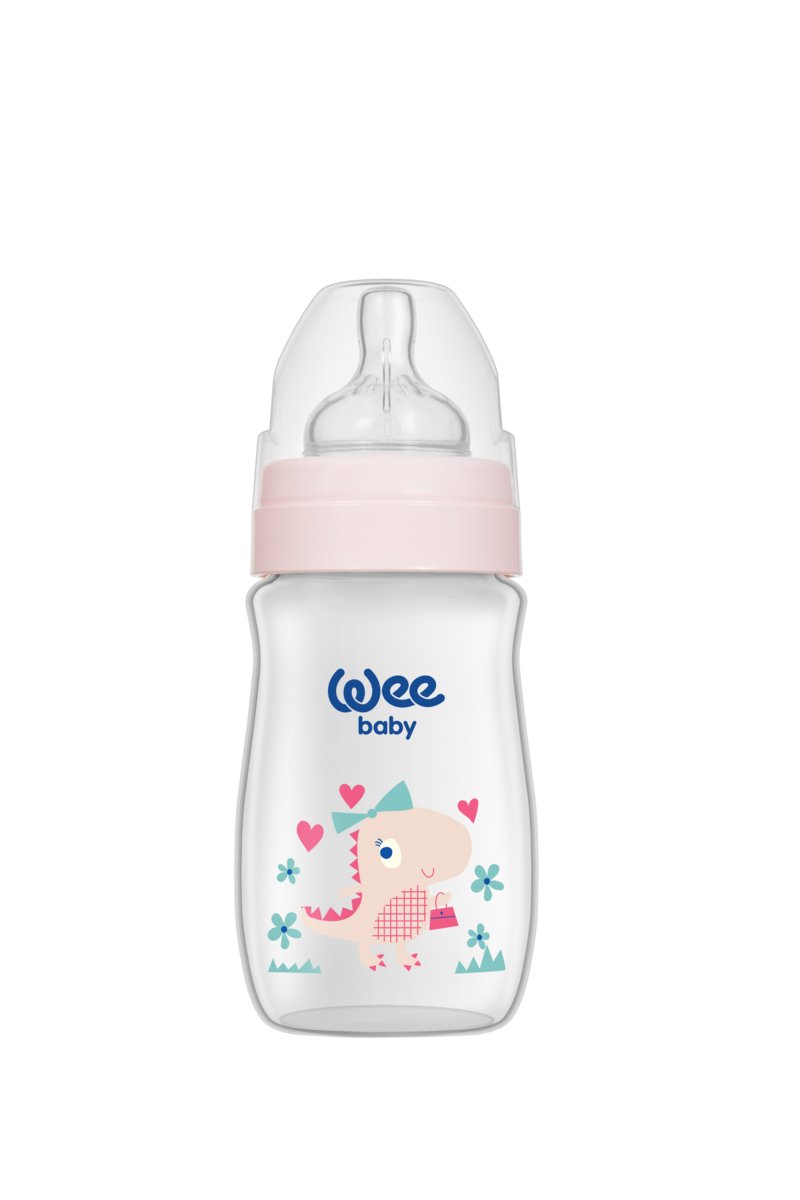 WEE BABY BUTELKA PP Z SZEROKĄ SZYJKĄ 250ML RÓŻ