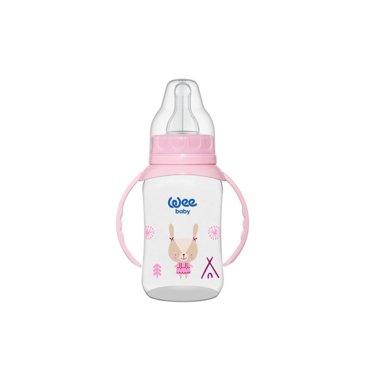 WEE BABY BUTELKA DO KARMIENIA PP 150ML 6M+ RÓŻOWY