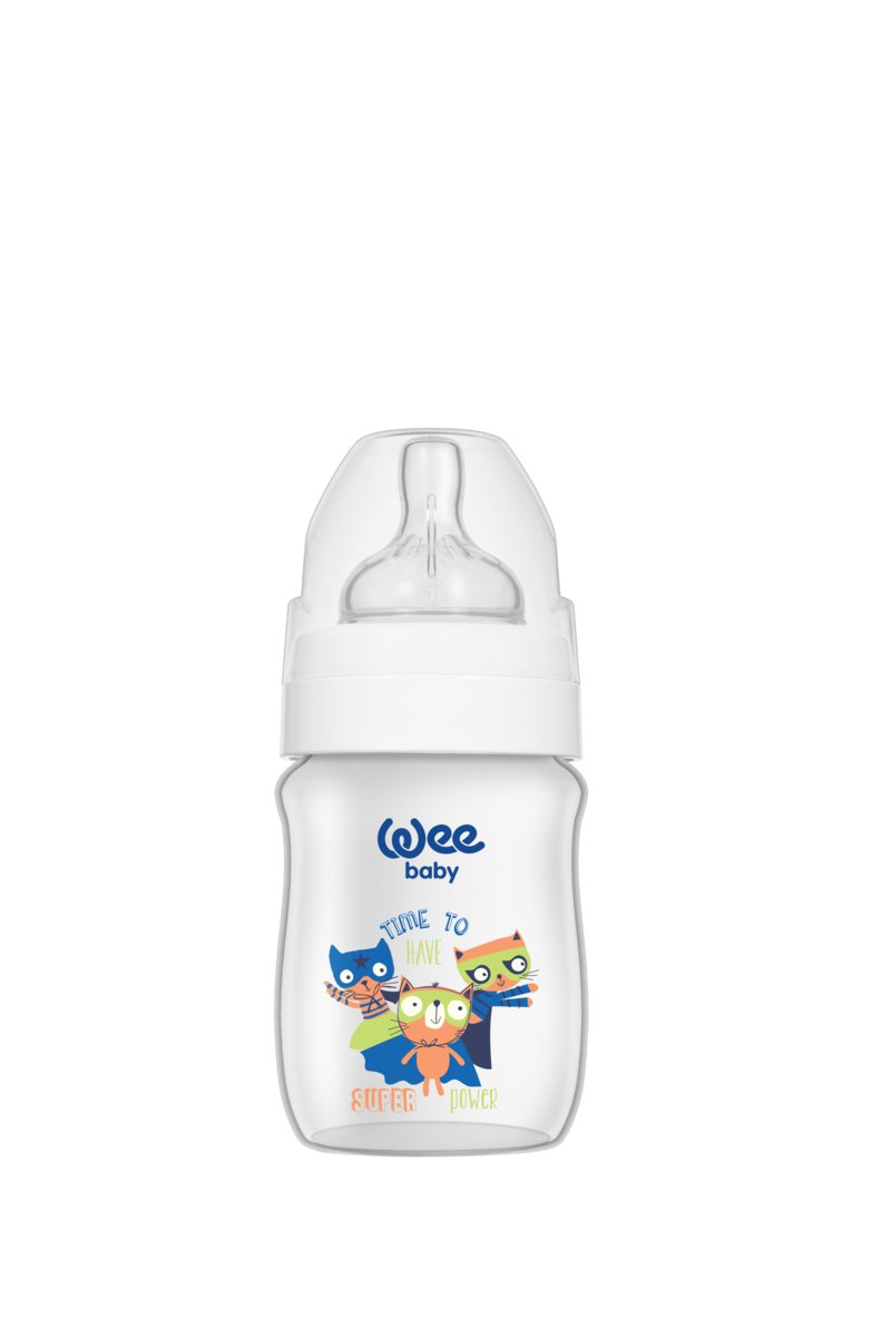 WEE BABY BUTELKA PP Z SZEROKĄ SZYJKĄ 150ML BIAŁY