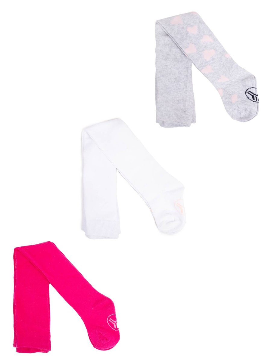 Rajstopy dziewczęce bawełniane we wzory 3PAK 92-98 YOCLUB