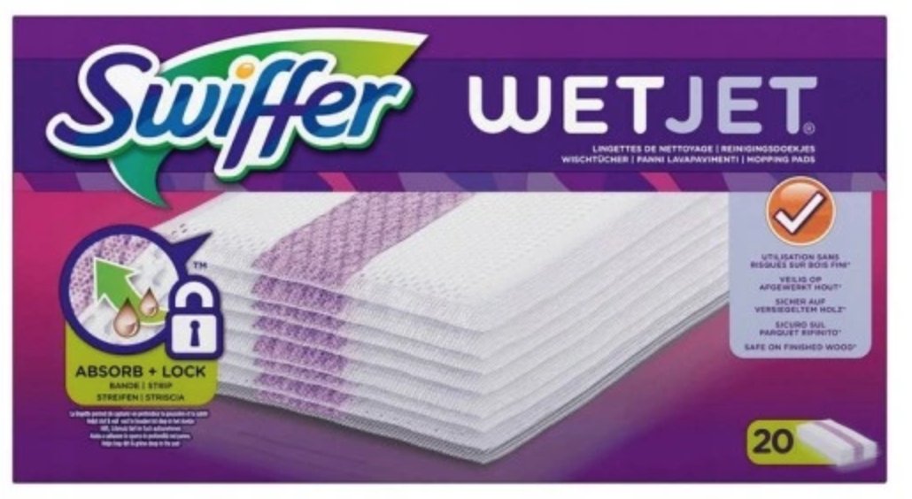 SWIFFER WETJET wkłady do czyszczenia podłóg 10szt fioletowe