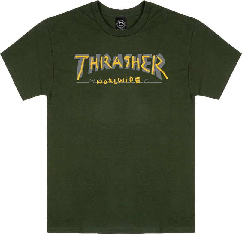 t-shirt męski THRASHER TRADEMARK TEE Forest Green