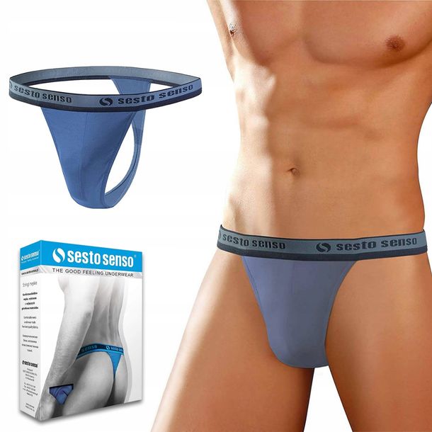 SESTO SENSO TIGER stringi męskie bawełniane - XXL