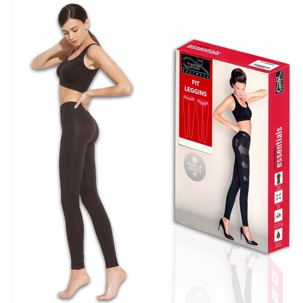 ﻿Gatta Fit modelujące Legginsy push up, czarne, r.L