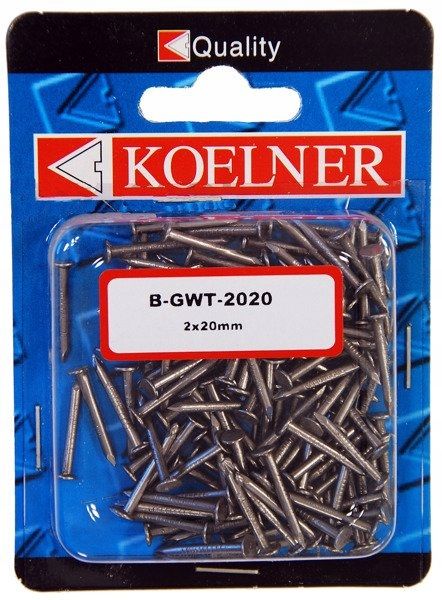 Grene tapicerskie 2x20 mm, blister 10 dkg / 120 szt KOELNER