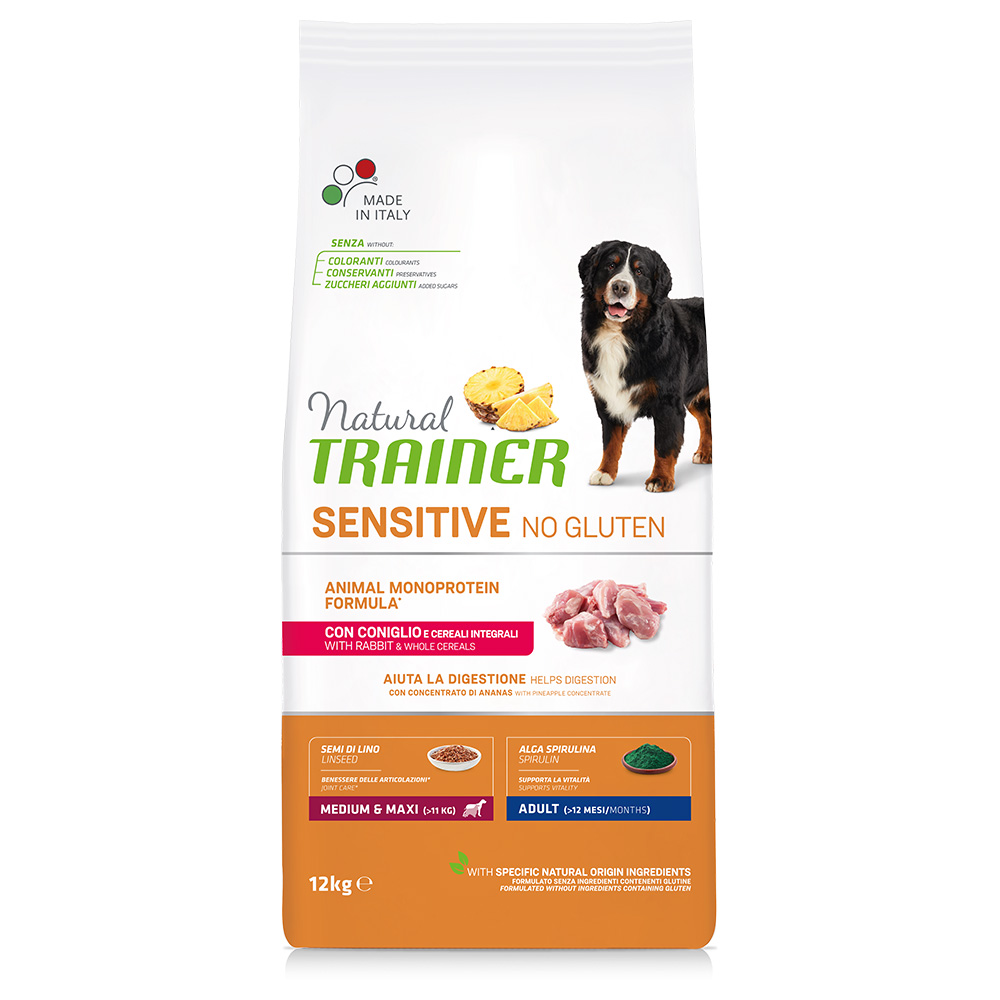 Natural Trainer Sensitive Adult Medium/Maxi, z królikiem - 12 kg