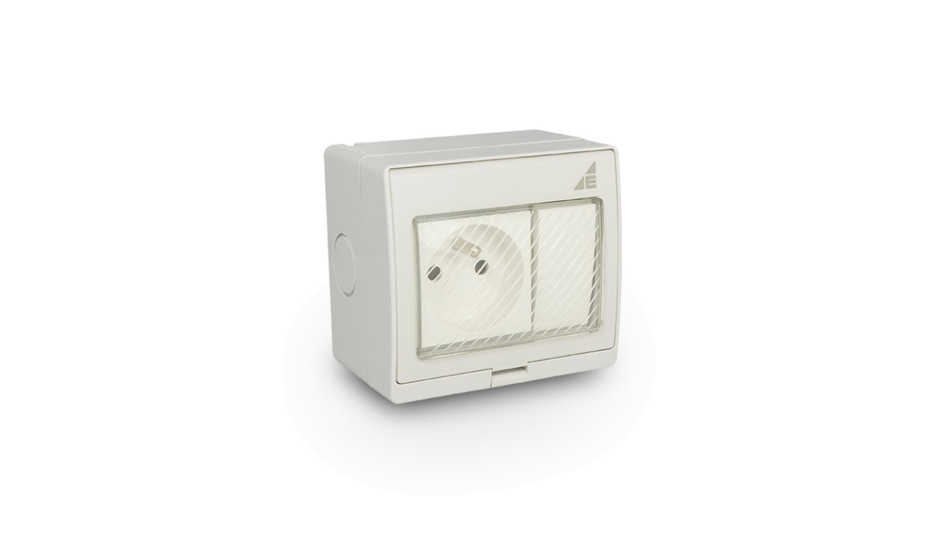 Elektro-Plast opatÓwek Gniazdo pojedyncze + Łącznik pojedynczy natynkowy GPWPN IP55 AQUA55 55.25 55.25