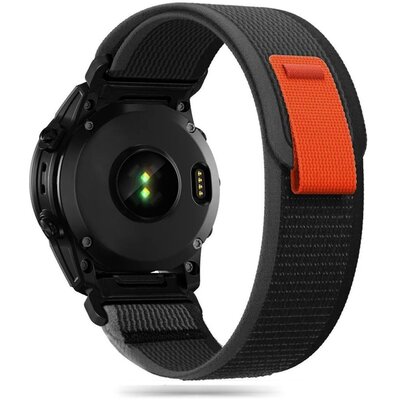 Pasek TECH-PROTECT Nylon do Garmin Fenix 5/6/6 Pro/7 Czarno-pomarańczowy