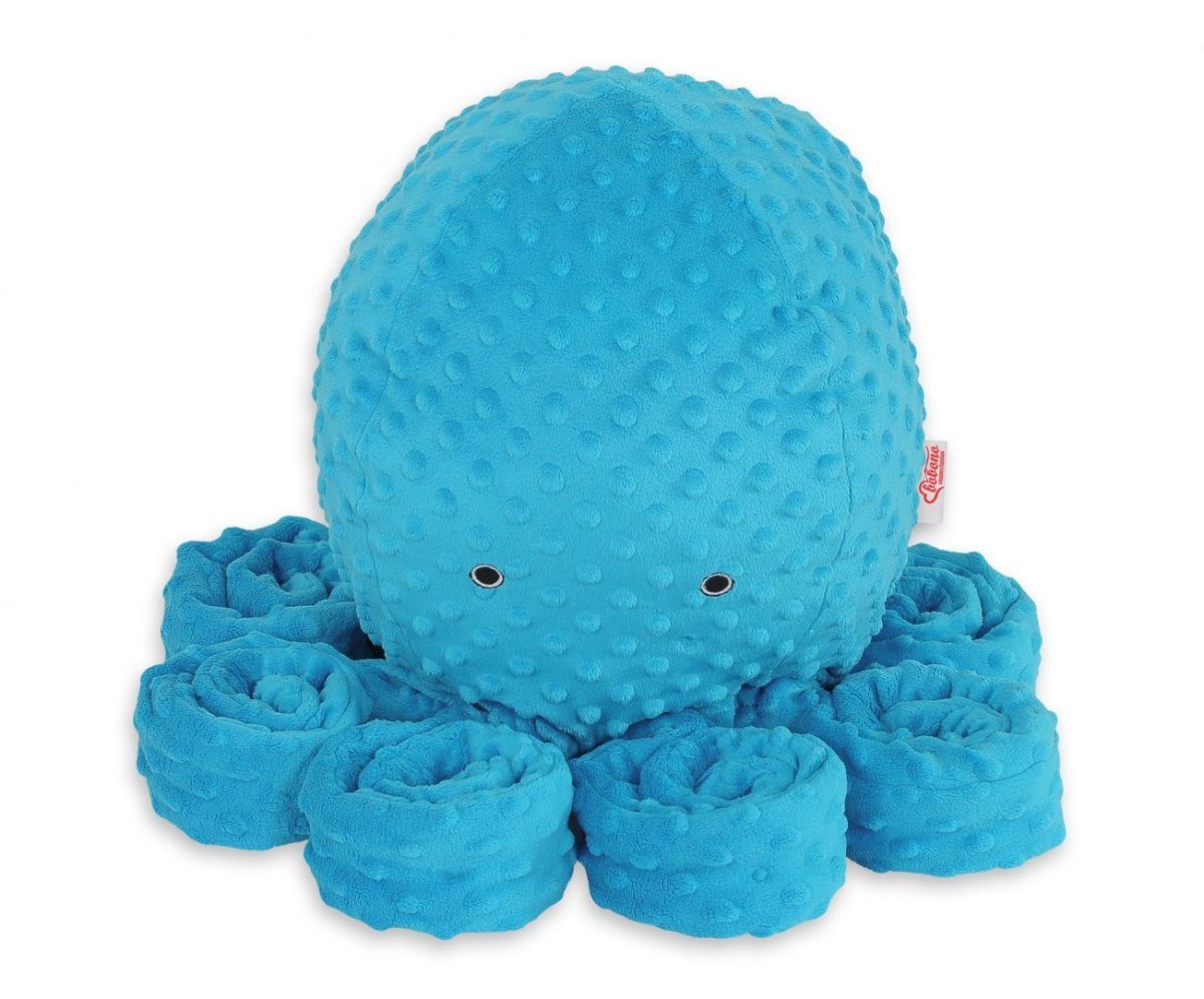 Przytulanka Ośmiornica Wielka - Turkus- Minky W Kropki
