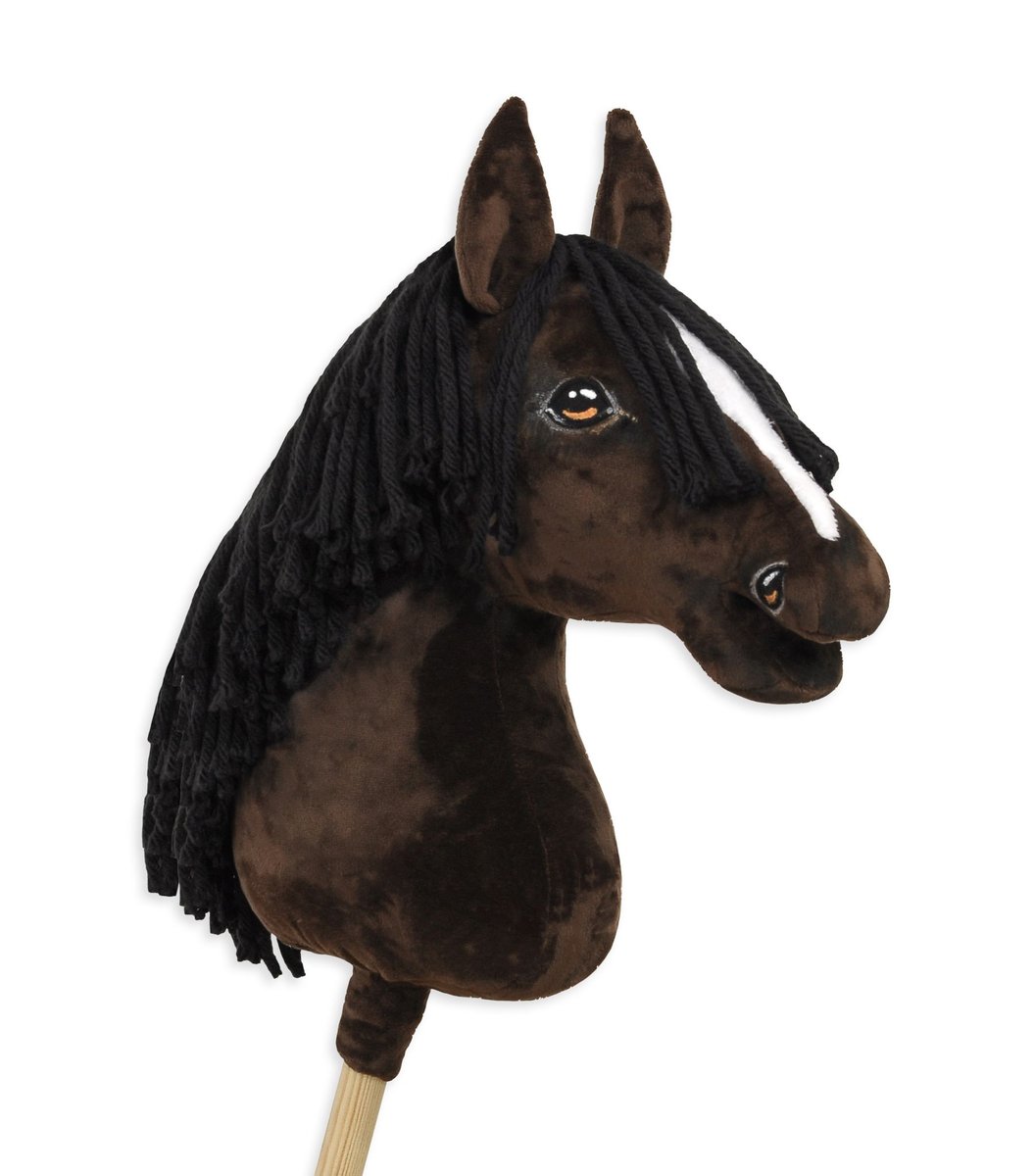 Hobby Horse Duży Koń Na Kiju Premium - Ciemnogniady A3