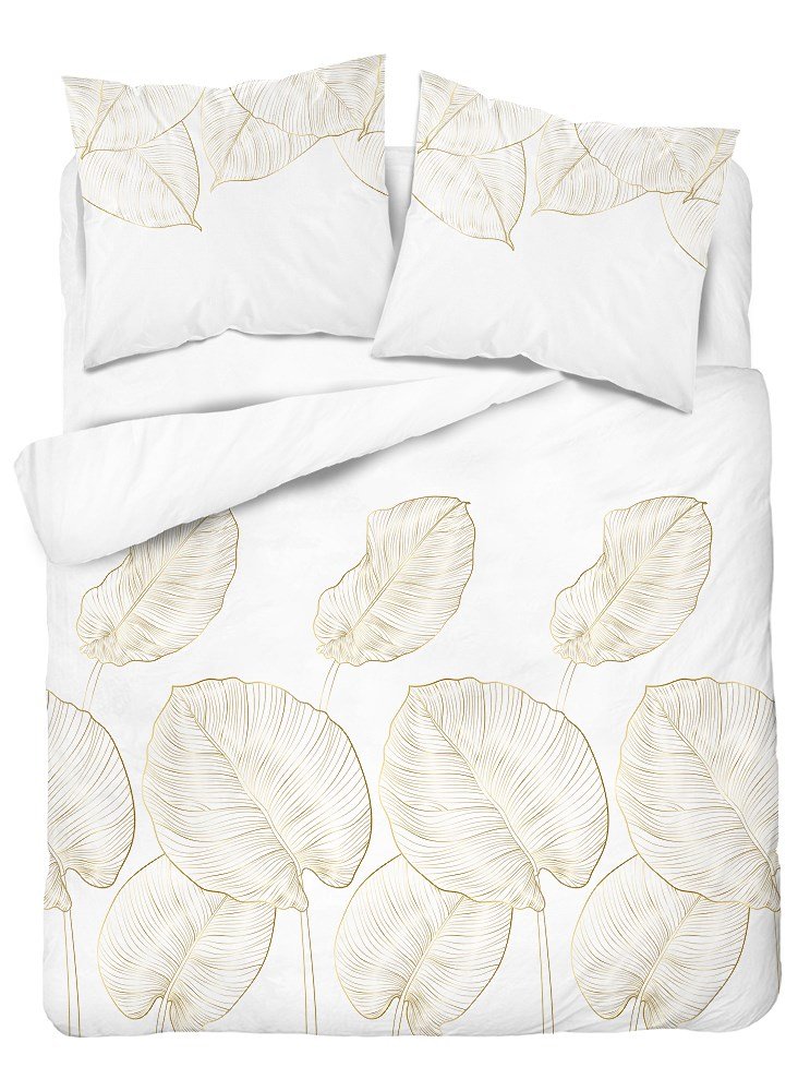 Pościel satynowa 180x200 biała kremowa 4678 A Home Satin 40