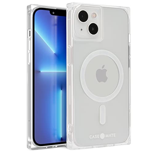 Case-Mate - BLOX - Prostokątne etui do iPhone'a 13 - smukłe - lekkie - kompatybilne z ładowaniem magnetycznym - ochrona przed upadkiem 25 cm - przezroczyste