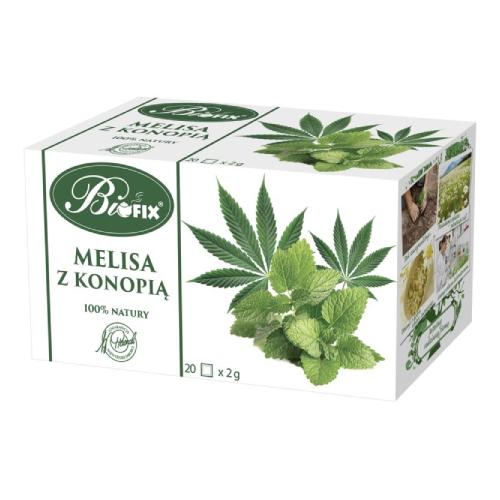 BiFix Herbatka ziołowa ekspresowa Melisa z konopią, 20 x 2g - !!! 24h WYSYŁKA !!!