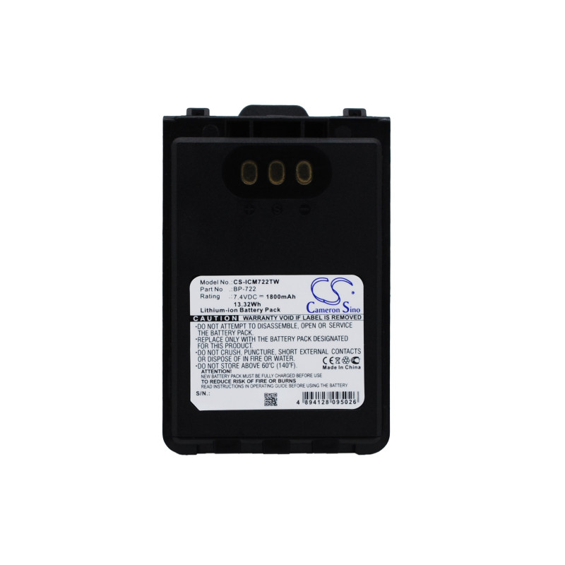Icom ID-31A / BP-722 1800mAh 13.32Wh Li-Ion 7.4V (Cameron Sino)