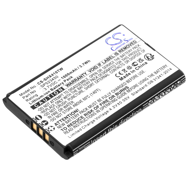 SenHaix 1410 / SP523450 1000mAh 3.70Wh Li-Ion 3.7V (Cameron Sino)