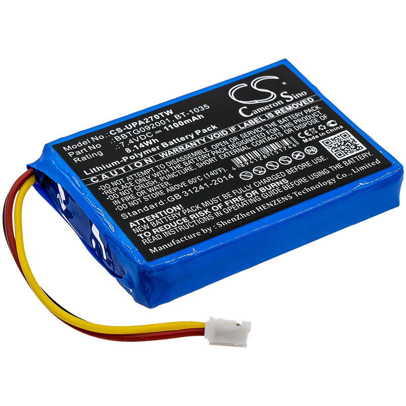 Uniden Atlantis 270 / BBTG092001 1100mAh 8.14Wh Li-Polymer 7.4V (Cameron Sino)