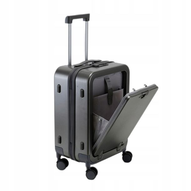 WALIZKA Kabinowa CZARNA LAPTOP ABS Odporna 38L