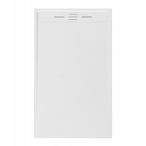 Brodzik Prysznicowy Kamienny Prostokątny Slim Deko Biały 90x80 Cm