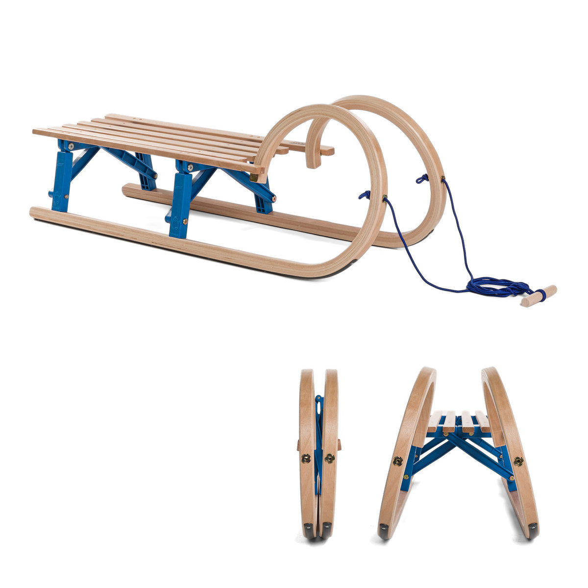 Sanki składane VT-Sport Baranie Rogi 110 Blue 110 cm