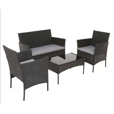 Zestaw mebli ogrodowych PATIO Edwige 47209 Czarny