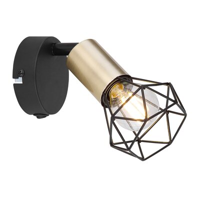 Globo Xara I 54802S-1AB kinkiet lampa ścienna 1x40W E14 czarny/mosiądz