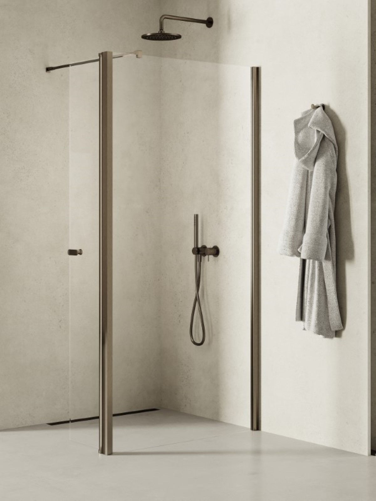 Kabina prysznicowa New Trendy New Soleo 80x195 walk-in grafit uniwersalna K-2271