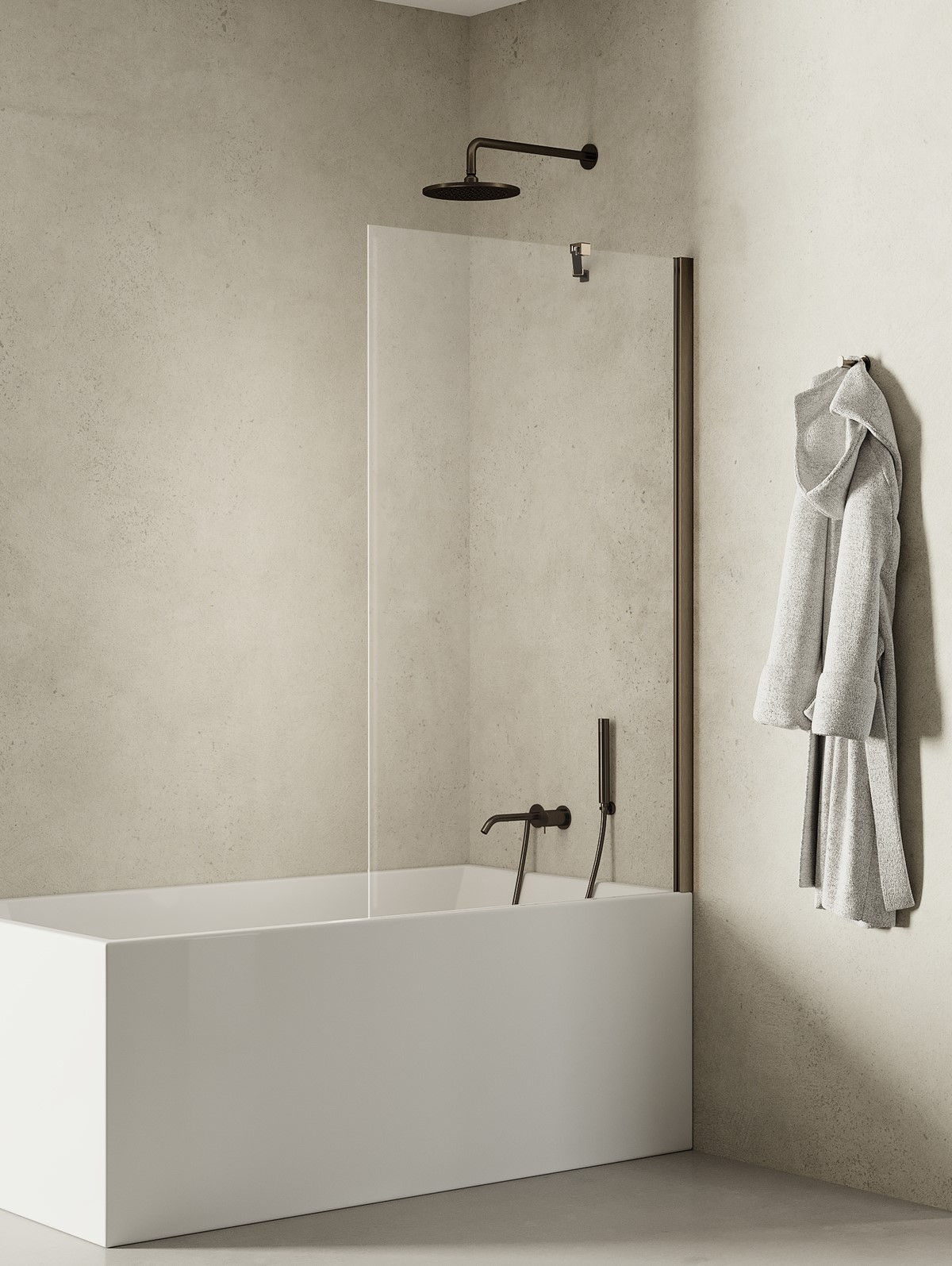 Parawan nawannowy New Trendy New Soleo 90x140 cm 1-częściowy stały uniwersalny grafitowy P-0145