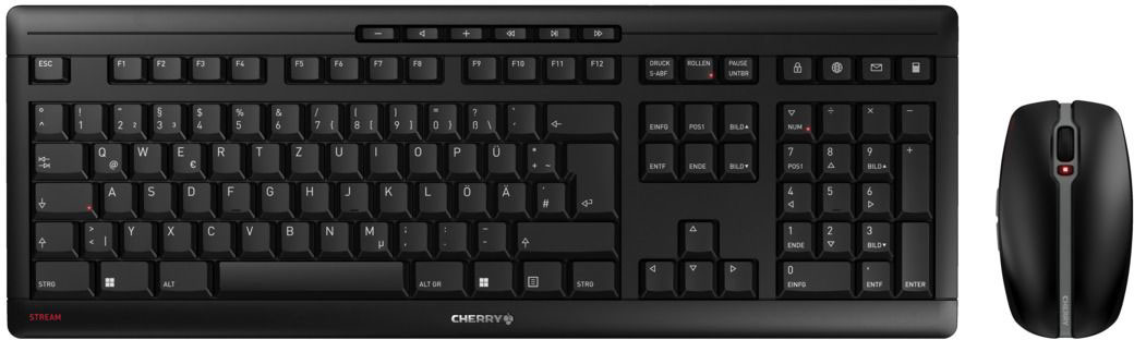 Zestaw bezprzewodowy Cherry Stream RF Wireless Czarny (JD-8500DE-2)