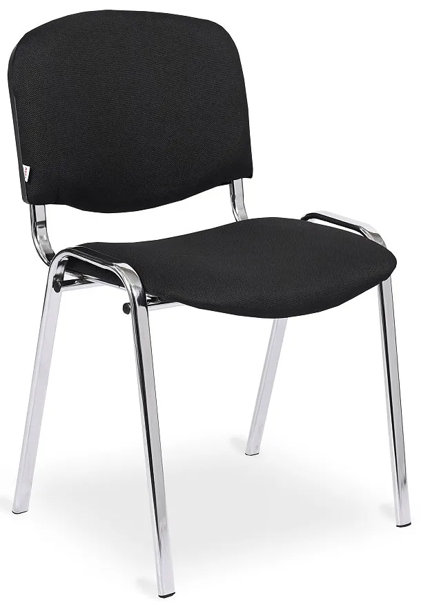 Elior Czarne Chromowane Krzesło Konferencyjne G0-G64