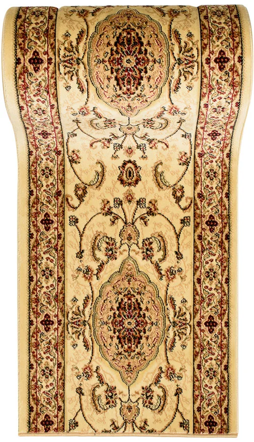 Kremowy chodnik na metry w elegancki wzór A2-M35