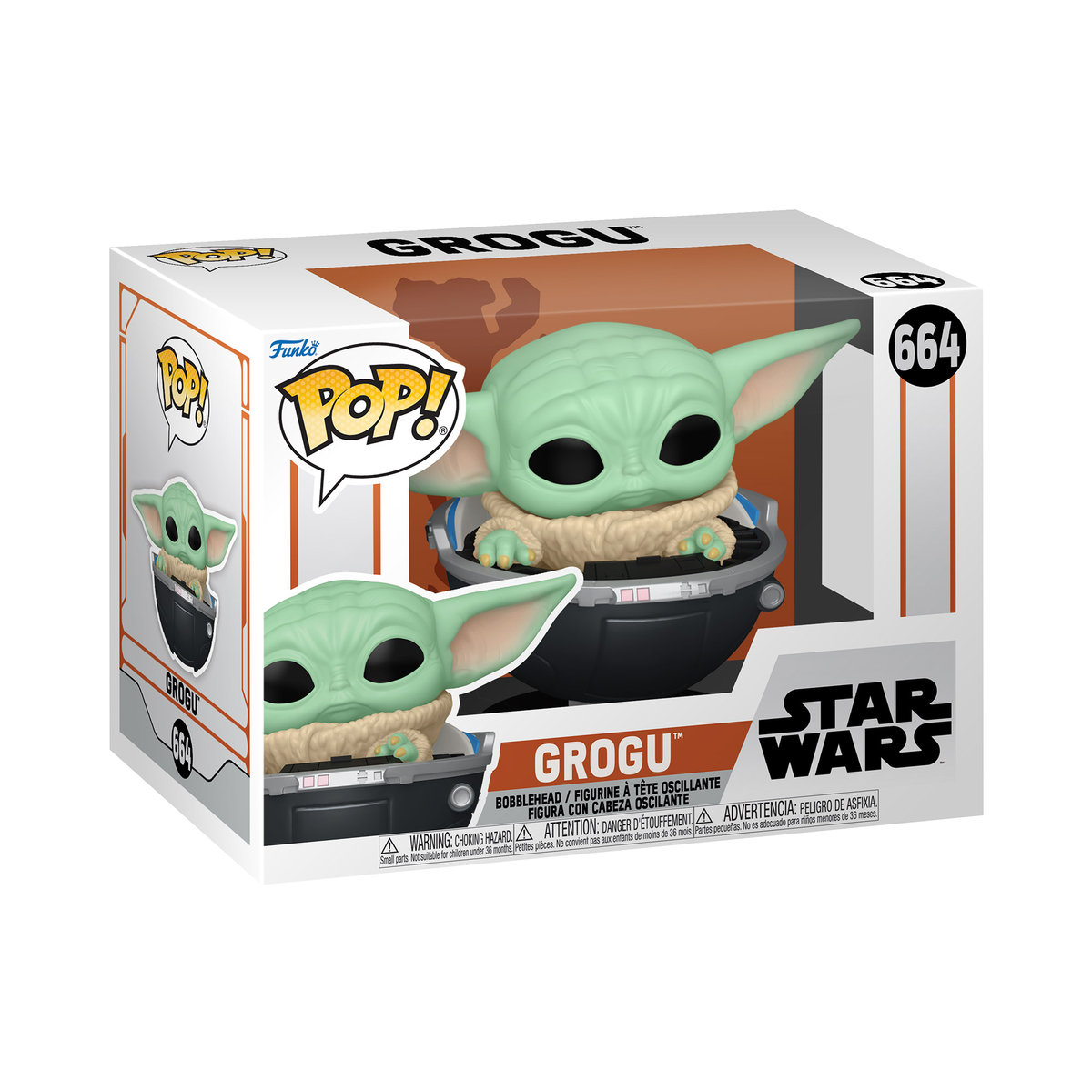 Funko POP! Star Wars, The Mandalorian, figurka kolekcjonerska,  Grogu