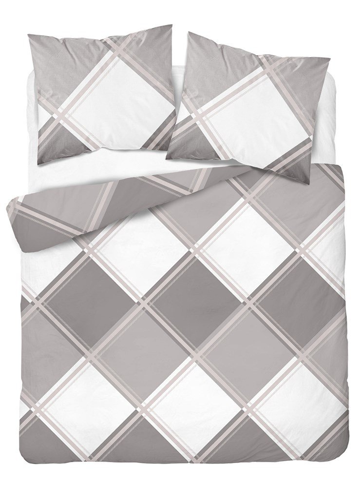 Pościel satynowa 180x200 beżowa biała 4683 A Home Satin 40