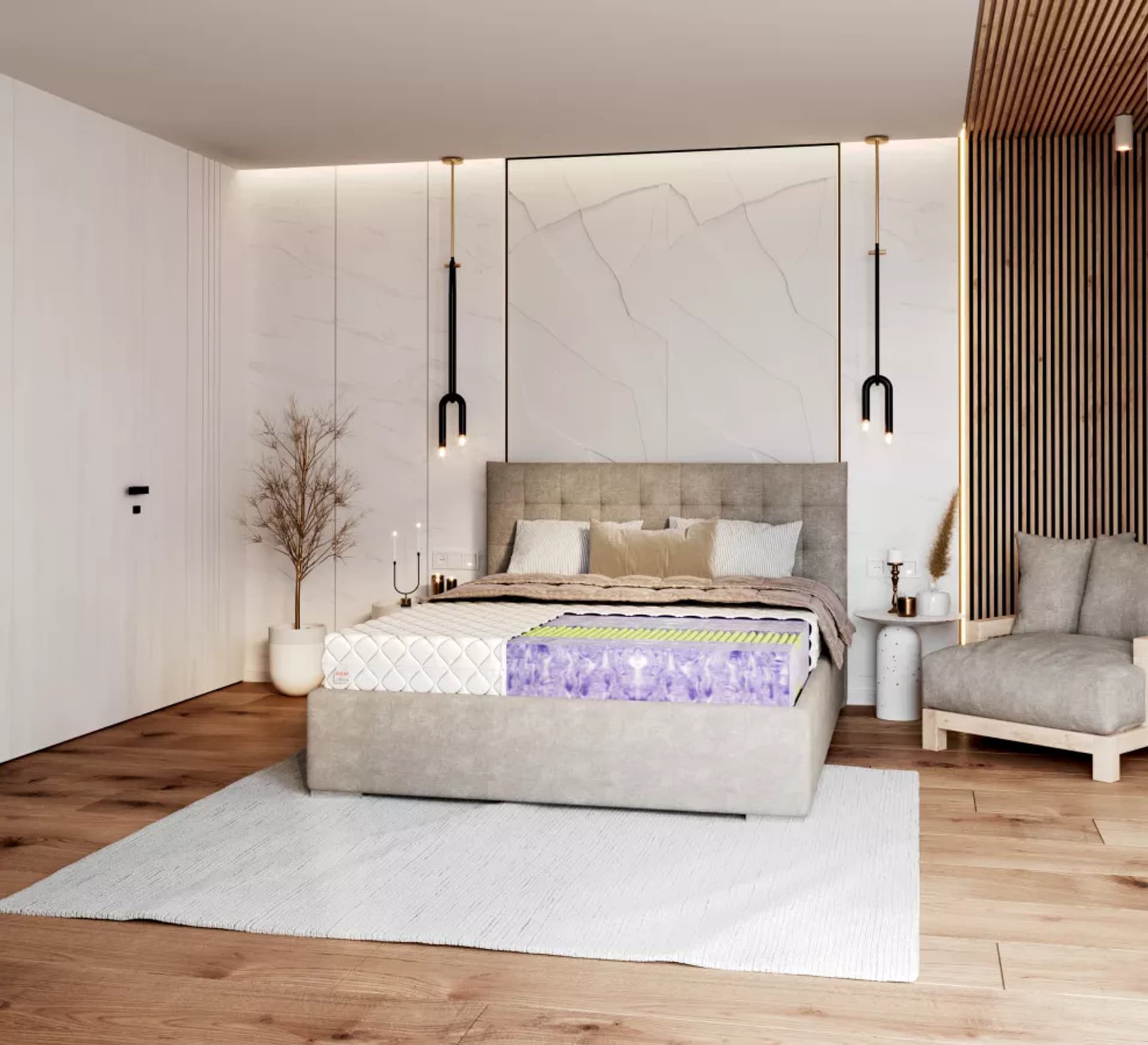 Materac piankowy HYBRID - 90 x 200