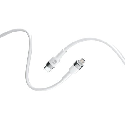 Kabel USB Typ-C - Lightning FOREVER MFi Flexible 1 m Biały