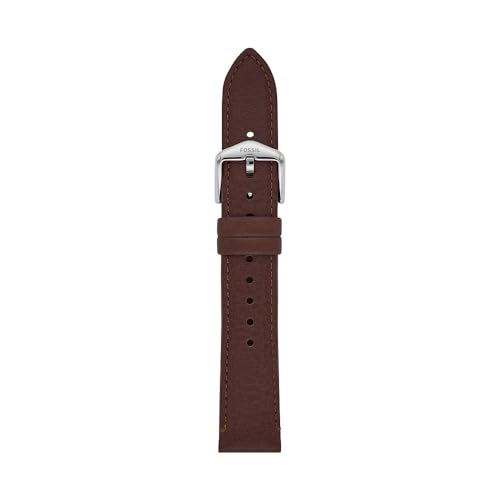 Fossil Pasek do zegarka damski 18 mm LiteHide skóra brązowa, S181507, brązowy, 18 mm, Casual