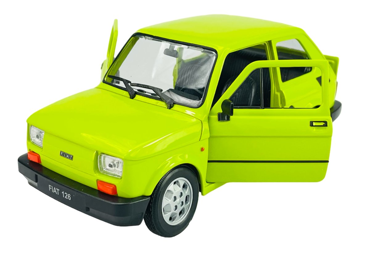 WELLY FIAT 126p JASNO ZIELONY 1:21 SAMOCHÓD NOWY METALOWY MODEL