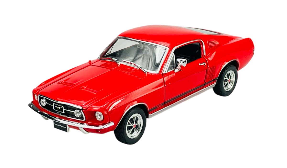 Welly 1967 Ford Mustang Gt Czerwony 1:24 Samochód Nowy Metalowy Model